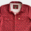 Starr Mens Oasis Vented Snap Short Sleeve Shirt Burgundy/Aztec - T01648-BRGAZT