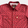 Starr Mens Oasis Vented Snap Short Sleeve Shirt Burgundy/Aztec - T01648-BRGAZT