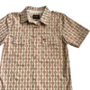 Starr Mens Oasis Vented Snap Short Sleeve Shirt Caramel/Rust - T01648-CRMRST