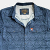 Starr Mens Oasis Vented Snap Short Sleeve Shirt Charcoal/Blue - T01648-CHBL