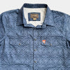 Starr Mens Oasis Vented Snap Short Sleeve Shirt Charcoal/Blue - T01648-CHBL