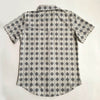 Starr Mens Oasis Vented Snap Short Sleeve Shirt Ivory/Blue - T01648-IVYBL