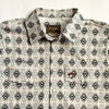 Starr Mens Oasis Vented Snap Short Sleeve Shirt Ivory/Blue - T01648-IVYBL