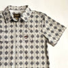 Starr Mens Oasis Vented Snap Short Sleeve Shirt Ivory/Blue - T01648-IVYBL