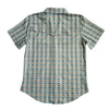 Starr Mens Oasis Vented Snap Short Sleeve Shirt Khaki/Blue - T01648-KHABL