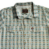Starr Mens Oasis Vented Snap Short Sleeve Shirt Khaki/Blue - T01648-KHABL