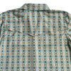 Starr Mens Oasis Vented Snap Short Sleeve Shirt Khaki/Blue - T01648-KHABL