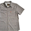 Starr Mens Oasis Vented Snap Short Sleeve Shirt Khaki/Grey - T01648-KHGRY