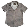Starr Mens Oasis Vented Snap Short Sleeve Shirt Khaki/Grey - T01648-KHGRY