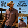 Starr Mens Oasis Vented Snap Short Sleeve Shirt Mocha/Brown - T01648-MOCBRW