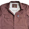 Starr Mens Oasis Vented Snap Short Sleeve Shirt Mocha/Brown - T01648-MOCBRW