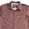 Starr Mens Oasis Vented Snap Short Sleeve Shirt Mocha/Brown - T01648-MOCBRW