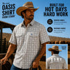Starr Mens Oasis Vented Snap Short Sleeve Shirt Olive/Aztec - T01648-OLAZT