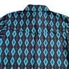 Starr Mens Oasis Vented Snap Short Sleeve Shirt Teal/Black - T01648-TLBLK