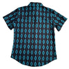 Starr Mens Oasis Vented Snap Short Sleeve Shirt Teal/Black - T01648-TLBLK