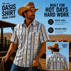 Starr Mens Oasis Vented Snap Short Sleeve Shirt White/Blue - T01648-WHTBL