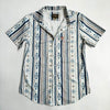 Starr Mens Oasis Vented Snap Short Sleeve Shirt White/Blue - T01648-WHTBL