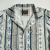 Starr Mens Oasis Vented Snap Short Sleeve Shirt White/Blue - T01648-WHTBL