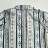 Starr Mens Oasis Vented Snap Short Sleeve Shirt White/Blue - T01648-WHTBL