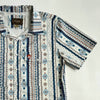 Starr Mens Oasis Vented Snap Short Sleeve Shirt White/Blue - T01648-WHTBL