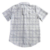 Starr Mens Oasis Vented Snap Short Sleeve Shirt White/Grey - T01648-WHTGRY