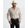 Starr Mens Printed Button Down Long Sleeve Shirt Tan Brown - SWPTBLS-408