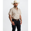 Starr Mens Printed Button Down Short Sleeve Shirt Cream Paisley - SWPTBSS-403