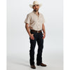 Starr Mens Printed Button Down Short Sleeve Shirt Cream Paisley - SWPTBSS-403