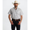 Starr Mens Printed Button Down Short Sleeve Shirt White - SWPTBSS-406