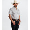 Starr Mens Printed Button Down Short Sleeve Shirt White - SWPTBSS-406