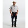 Starr Mens Printed Button Down Short Sleeve Shirt White - SWPTBSS-406