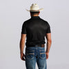 Starr Mens Printed Short Sleeve Polo Shirt Black - SWPRTPSS2501