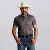 Starr Mens Printed Short Sleeve Polo Shirt Black/White - SWPRTPSS3248