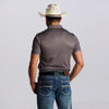Starr Mens Printed Short Sleeve Polo Shirt Black/White - SWPRTPSS3248