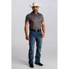 Starr Mens Printed Short Sleeve Polo Shirt Black/White - SWPRTPSS3248