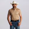 Starr Mens Printed Short Sleeve Polo Shirt Brown - SWPRTPSS2799