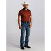 Starr Mens Printed Short Sleeve Polo Shirt Burgundy - SWPRTPSS2555