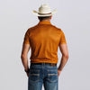Starr Mens Printed Short Sleeve Polo Shirt Caramel - SWPRTPSS1002