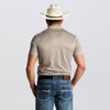 Starr Mens Printed Short Sleeve Polo Shirt Grey/Brown - SWPRTPSS2144