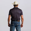 Starr Mens Printed Short Sleeve Polo Shirt Khaki/Navy - SWPRTPSS2290