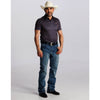 Starr Mens Printed Short Sleeve Polo Shirt Khaki/Navy - SWPRTPSS2290