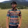 Starr Mens Printed Short Sleeve Polo Shirt Multicolor Aztec