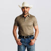 Starr Mens Printed Short Sleeve Polo Shirt Olive - SWPRTPSS1634
