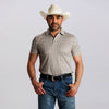 Starr Mens Printed Short Sleeve Polo Shirt Tan - SWPRTPSS3252