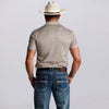 Starr Mens Printed Short Sleeve Polo Shirt Tan - SWPRTPSS3252