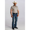 Starr Mens Printed Short Sleeve Polo Shirt Tan - SWPRTPSS3252
