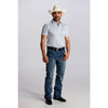 Starr Mens Printed Short Sleeve Polo Shirt White - SWPRTPSS2881
