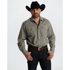 Starr Mens Printed Square Snap Long Sleeve Shirt Black & Green - SWPTSLS-399