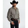 Starr Mens Printed Square Snap Long Sleeve Shirt Black & Green - SWPTSLS-399