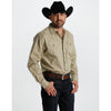 Starr Mens Printed Square Snap Long Sleeve Shirt Yellow/Green Geo - SWPTSLS-401